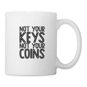 Not Your Keys Not Your Coins 3 - Tasse - Weiß - Rechts