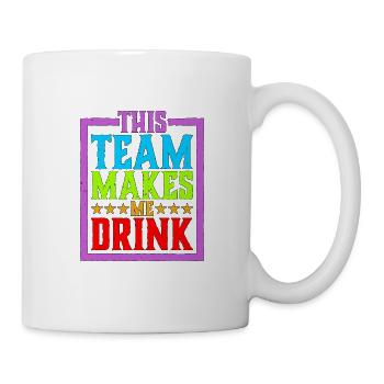 Cette équipe me fait boire 4 - Mug blanc - blanc - Droite