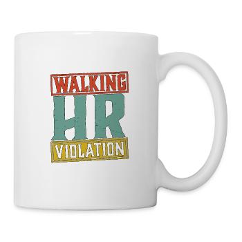 Violation de l’heure de marche 5 - Mug blanc - blanc - Droite