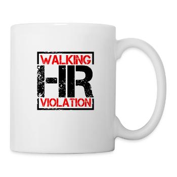 Violation de l’heure de marche 6 - Mug blanc - blanc - Droite