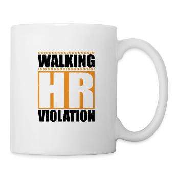 Violation de l’heure de marche 7 - Mug blanc - blanc - Droite