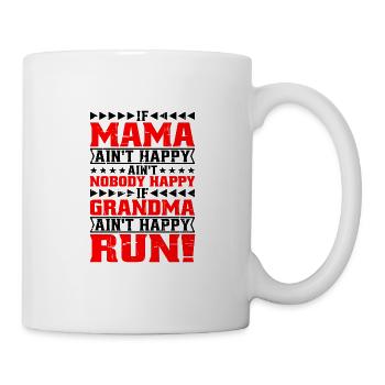 Si maman n’est pas heureuse, personne n’est heureux - Mug blanc - blanc - Droite