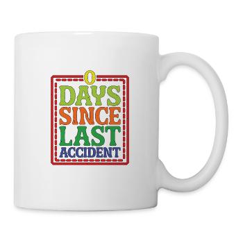 0 jours depuis le dernier accident 33 - Mug blanc - blanc - Droite