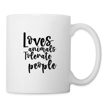 Loves Animals Tolerates People 3 - Mug - white - Right