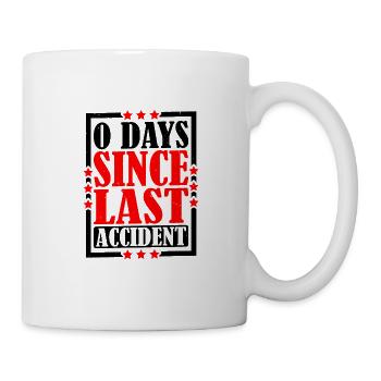 0 jours depuis le dernier accident 13 - Mug blanc - blanc - Droite