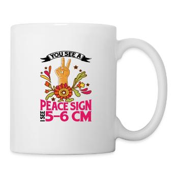 You See A Peace Sign, I See 5-6 Cm - Mug - white - Right