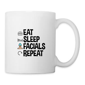 Manger des soins du visage Sleep Répéter 2 - Mug blanc - blanc - Droite