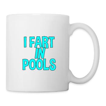 Je pète dans les piscines - Mug blanc - blanc - Droite