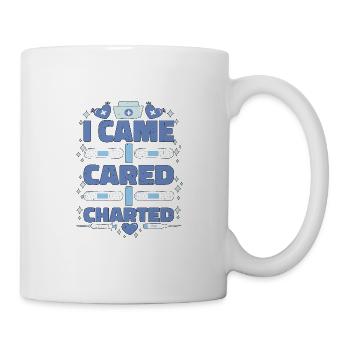 I Came I Cared I Charted 2 - Mug - white - Right