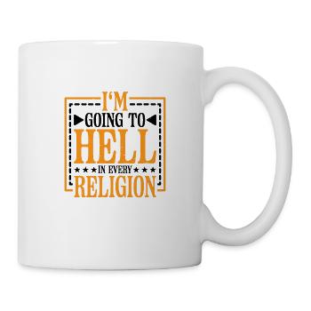 Je vais en enfer dans toutes les religions 6 - Mug blanc - blanc - Droite