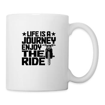 La vie est un voyage, profitez de la balade 6 - Mug blanc - blanc - Droite