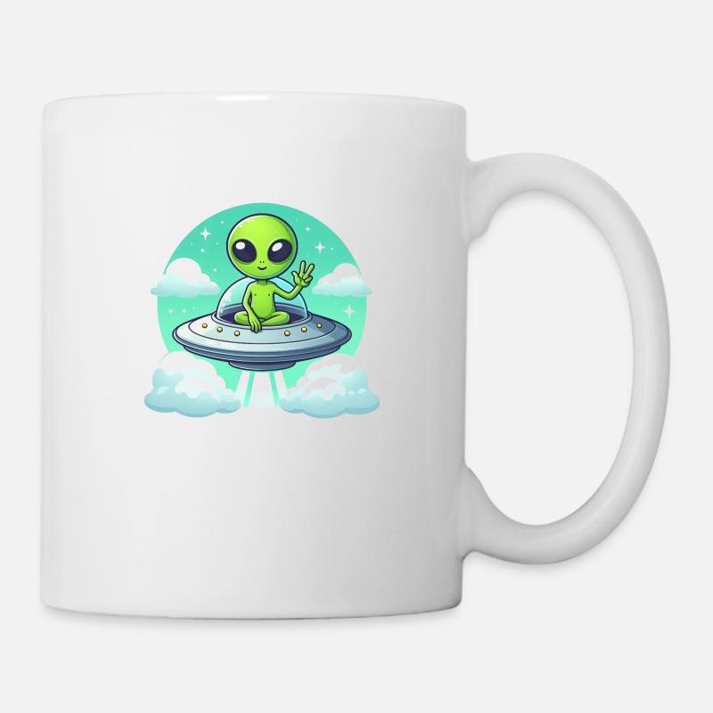 Alien Shows Peace - Mug - white
