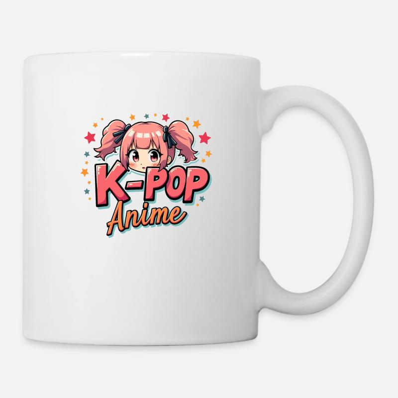 K-Pop: süßes Mädchen im Anime-Stil - Tasse - Weiß