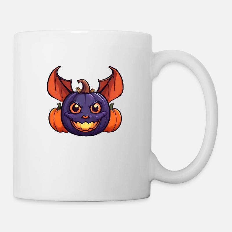 Halloween Pumpkin Bat - Mug - white