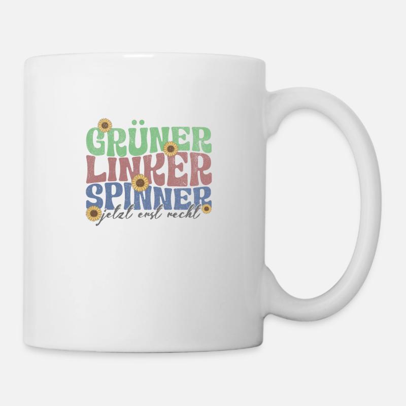 gruener linker spinner - Tasse - Weiß