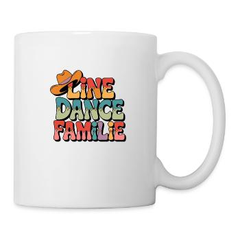 Line Dance Familie. Die ganze Familie tanzt - Tasse - Weiß - Rechts