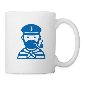 Marin. Capitaine. Otarie à fourrure - Mug blanc - blanc - Droite