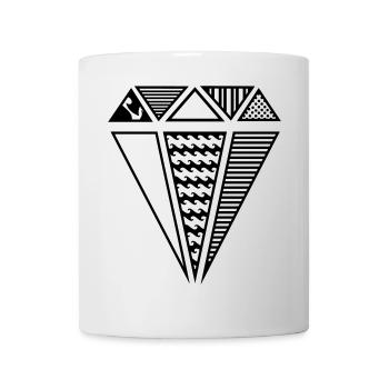 A shape of a diamond with different patterns - Mug - white - Front