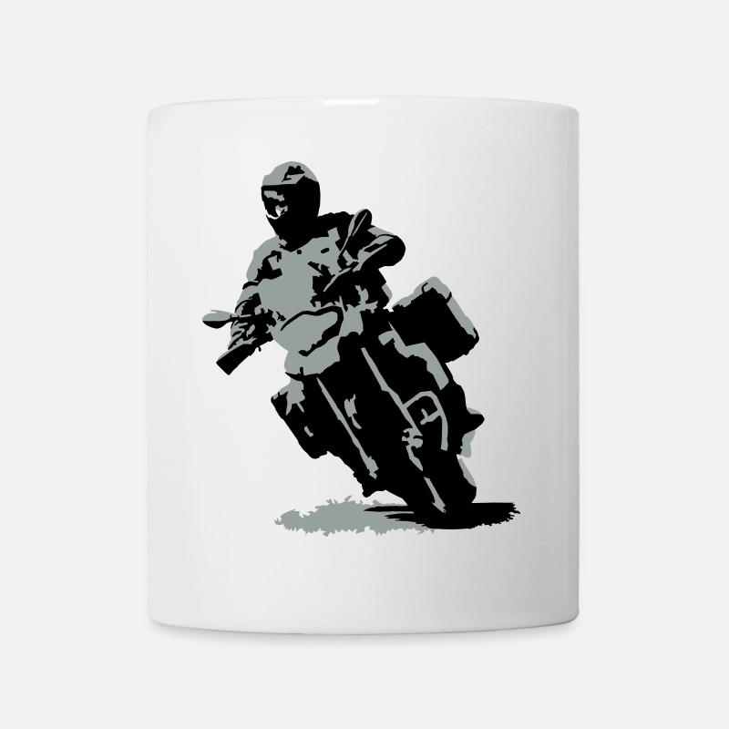 Reiseenduro klein - Tasse - Weiß