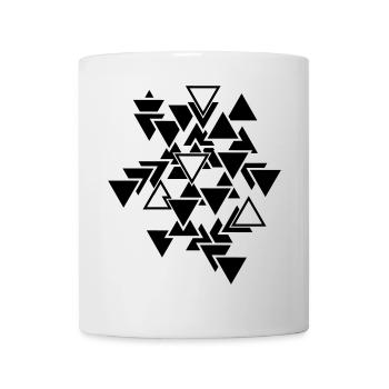 Triangles motif graphique - Mug blanc - blanc - Devant