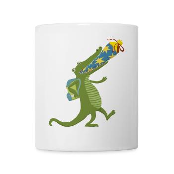 Schulkrokodil - Tasse - Weiß - Vorne