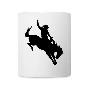 Cowboy beim Rodeo - Tasse - Weiß - Vorne