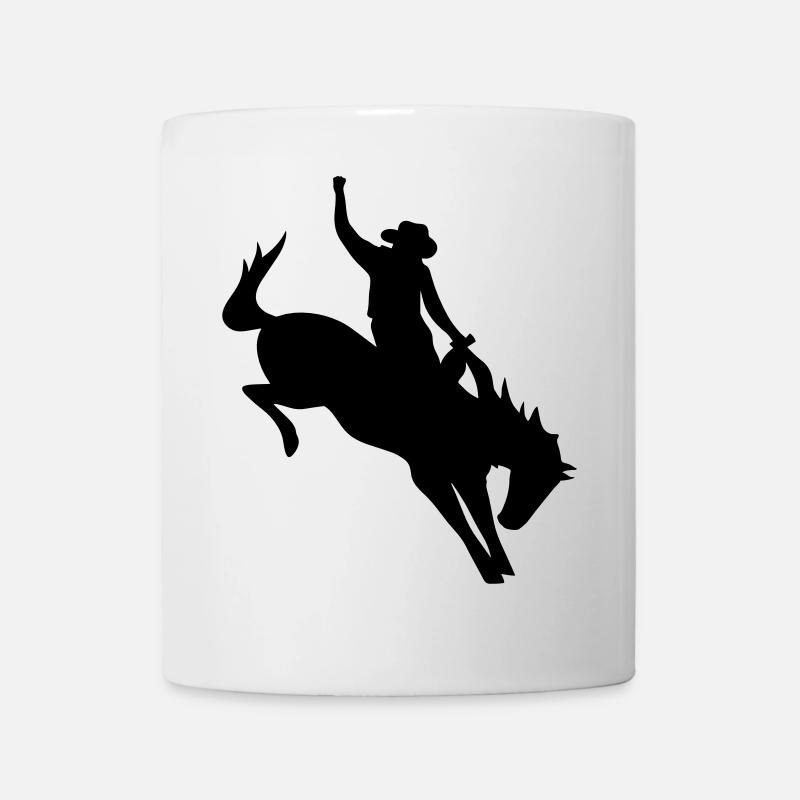 Cowboy beim Rodeo - Tasse - Weiß
