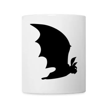 Fledermaus Cartoon – Gothic Nacht Halloween Shirt - Tasse - Weiß - Vorne