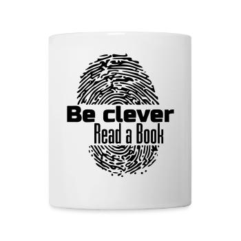 Be clever - Read a Livre Livres Lire Cadeau - Mug blanc - blanc - Devant