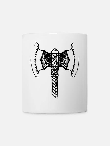 Streitaxt - Wikinger, Vikings - Tasse - Weiß