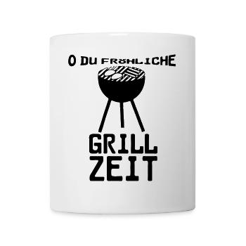 O du fröhliche Grillzeit Grillen Party Geschenk - Tasse - Weiß - Vorne