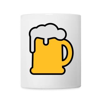 Bierkrung - Tasse - Weiß - Vorne