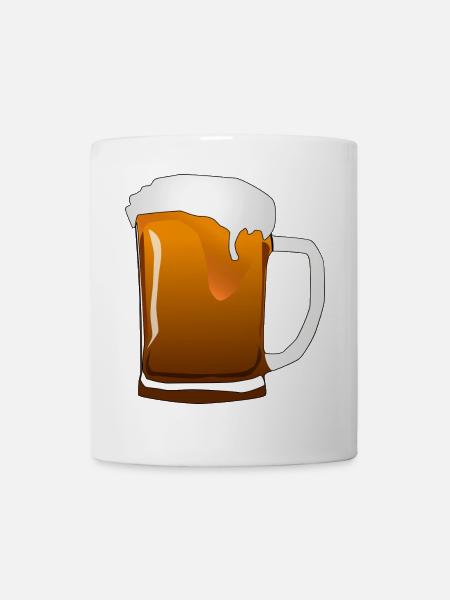 Bierkrug mit Schaum - Tasse - Weiß