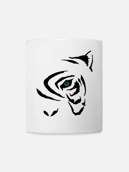 Oeil de tigre Mystérieux Graphique - Mug blanc - blanc