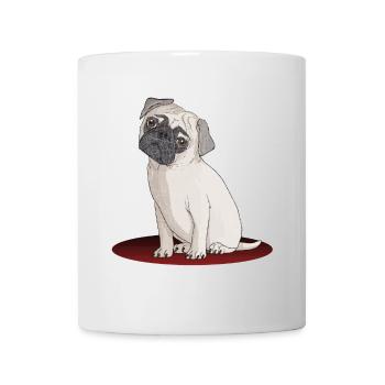 Süßer Designer Mops mit super Effekten - Tasse - Weiß - Vorne