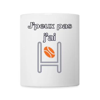 J'peux pas j'ai rugby vrai motif - Mug blanc - blanc - Devant