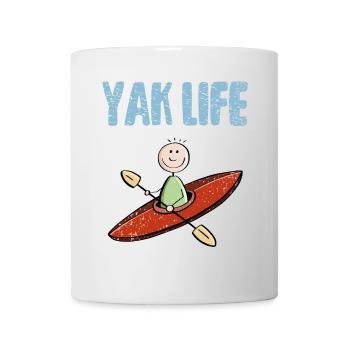 Yak Life - Kajak - Kayak - Kanu - Ruderer - Tasse - Weiß - Vorne
