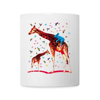 02 giraffe, koala, hummingbirds, butterflies - Mug - white - Front