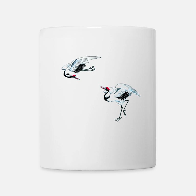 Kranich Shirt LoPi - Tasse - Weiß
