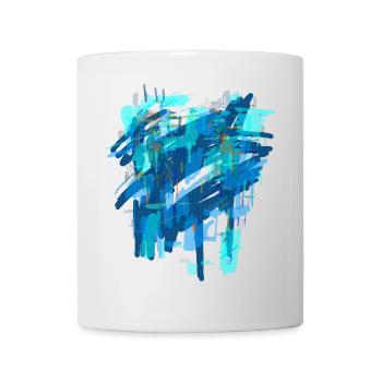 Fond bleu - Mug blanc - blanc - Devant
