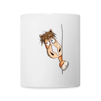 Curious horse - Mug - white - Front