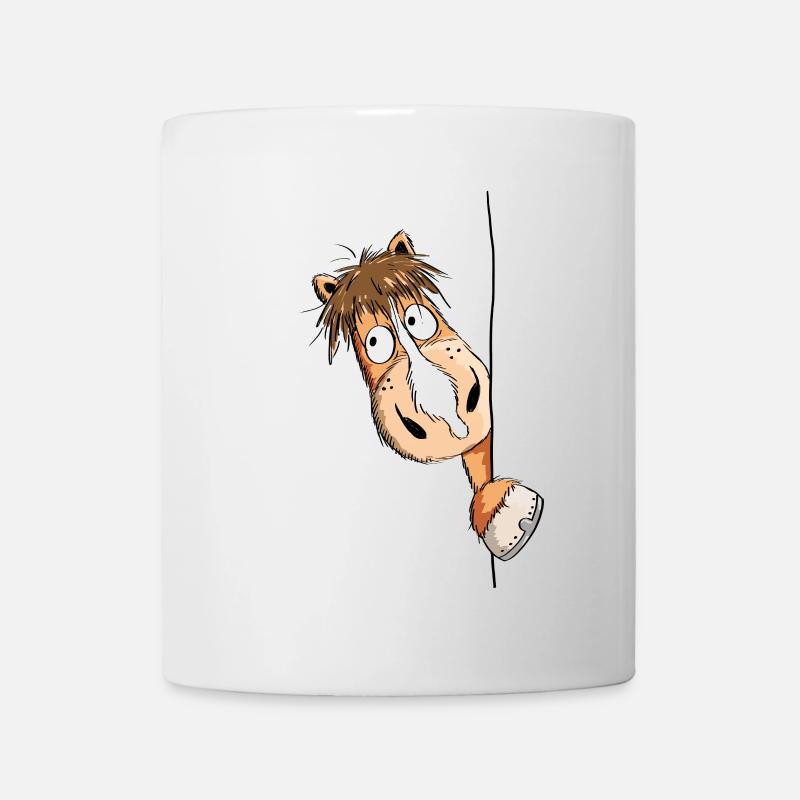 Cheval curieux - Mug blanc - blanc