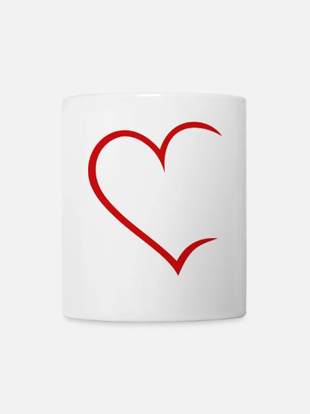 Herz offen - Tasse - Weiß