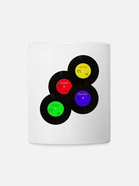 Vinyles Musique Jazz Rock Pop - Mug blanc - blanc