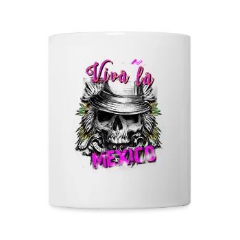 Viva la Mexico, Geschenkidee, Totenkopf - Tasse - Weiß - Vorne