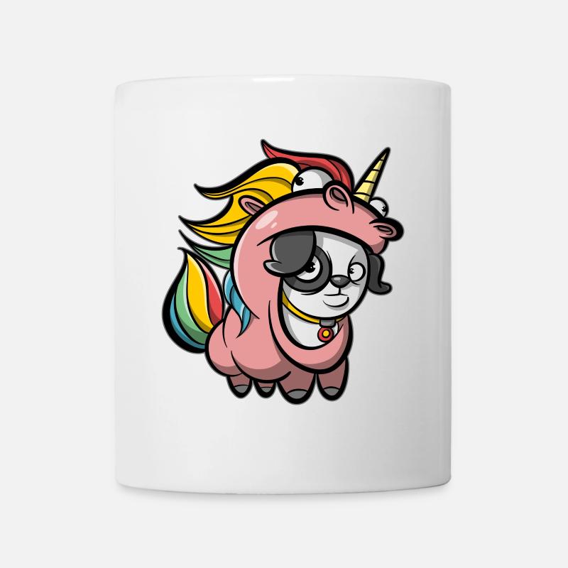 Hund im Einhorn Kostüm - Tasse - Weiß