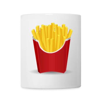 Pommes - Tasse - Weiß - Vorne