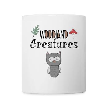 Forest Dweller Owl Night Sweet Clipart Gift - Mug - white - Front