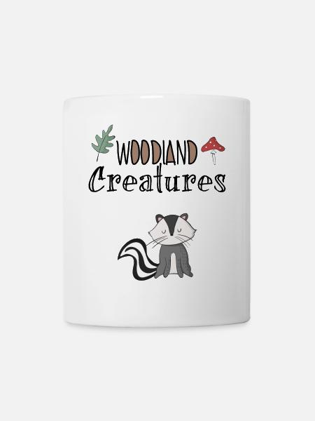 Stinktier Skunk Waldbewohner Tier Clipart Geschenk - Tasse - Weiß