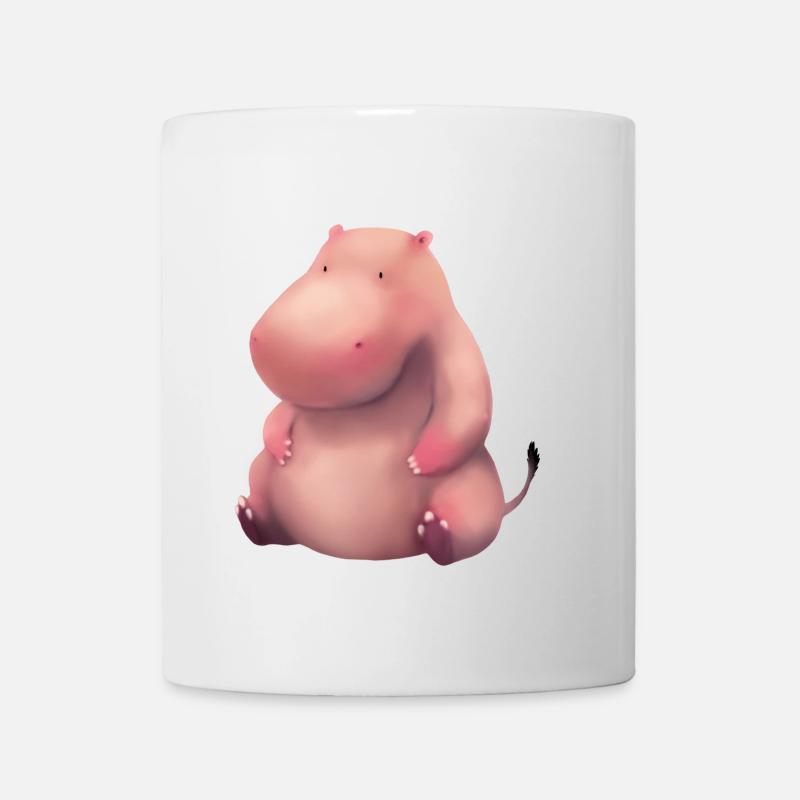Illustration de l'hippopotame - Mug blanc - blanc